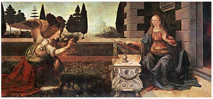 Благовещение Пресвятой Богородицы 2029 - картина Леонардо да Винчи
