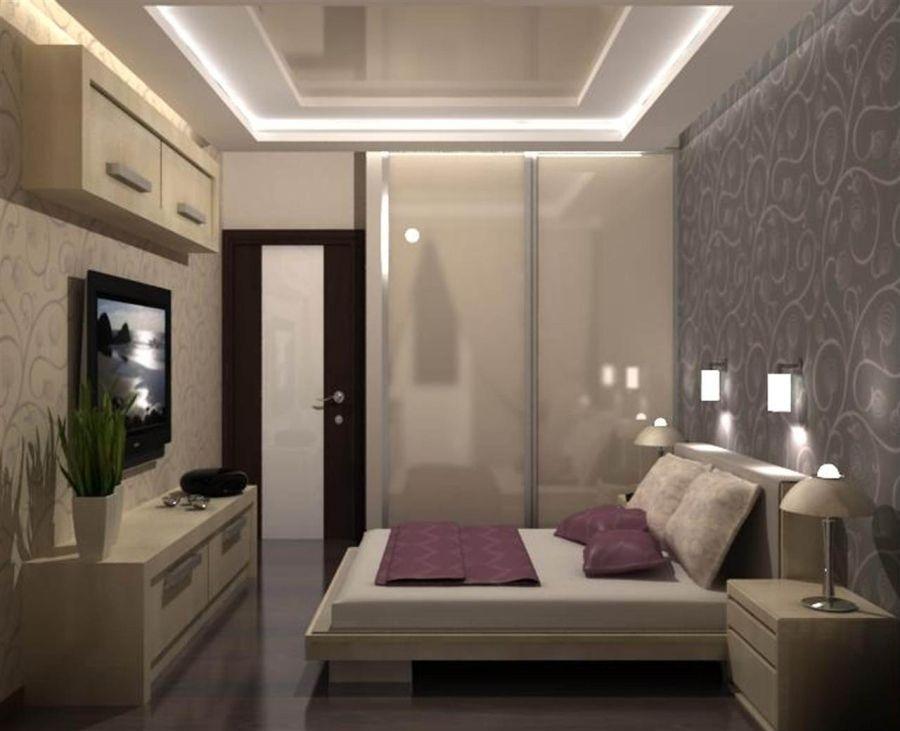 Интерьер-дизайн спальни 12 кв. метра, современный стиль