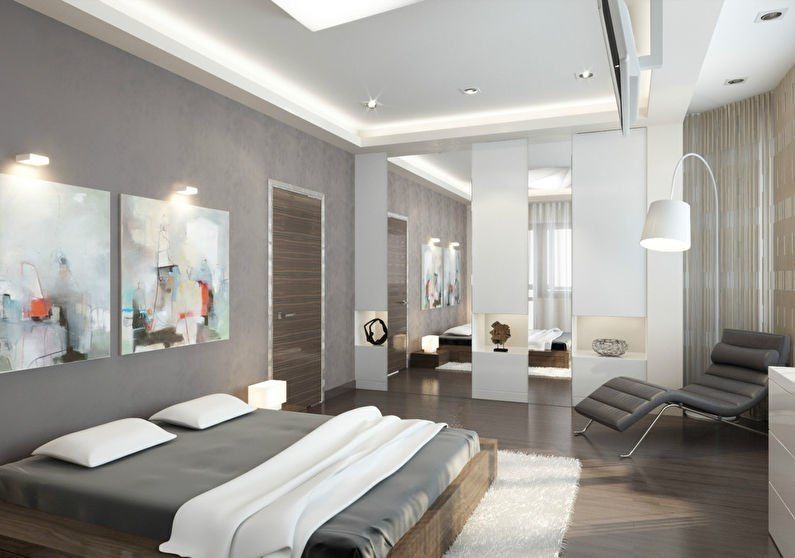 Интерьер комнаты-спальни, стили современного дизайна