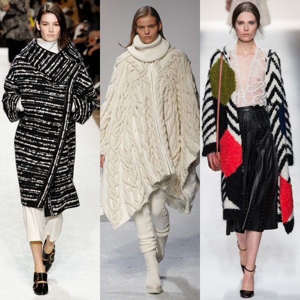 Модель вязания спицами зимы - женское пальто