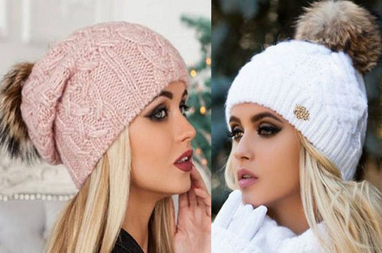 Вязаные шапки 2024 модные женские шапочки, зимние, осенние, весенние модели