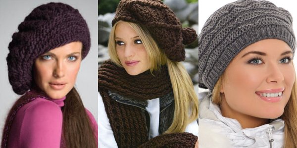Вязание шапок, модные модели