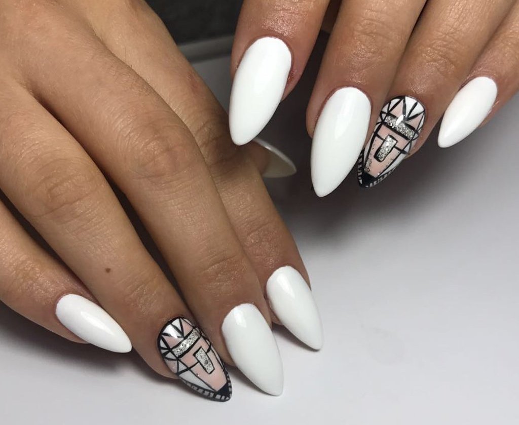 Дизайн белых ногтей, модный и стильный 2021