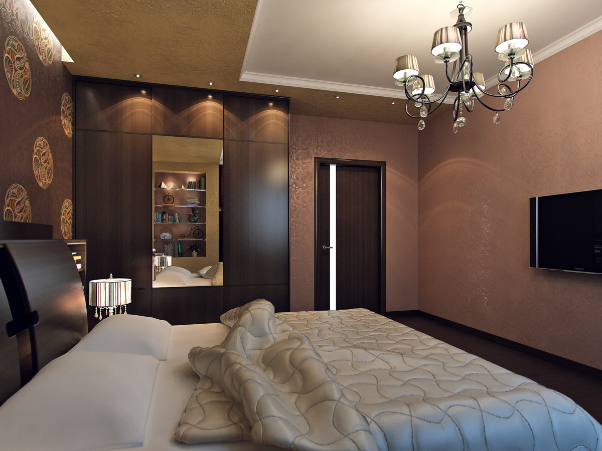 Интерьер-дизайн спальни 16 кв. метра, современный стиль