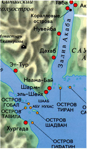 Шарм эль шейх море карта